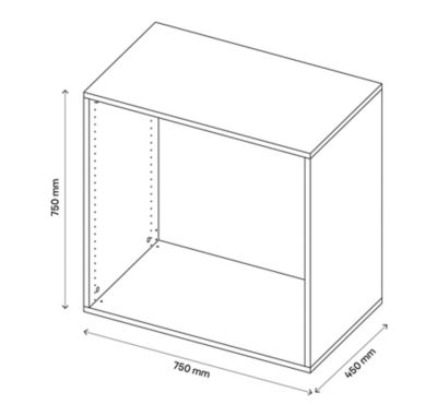 Caisson effet chêne GoodHome Atomia H. 75 x L. 75 x P. 45 cm