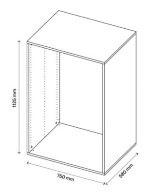 Caisson effet chêne grisé GoodHome Atomia H. 112,5 x L. 75 x P. 58 cm
