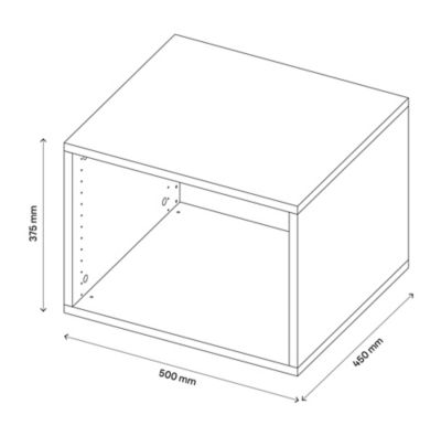 Caisson effet chêne grisé GoodHome Atomia H. 37,5 x L. 50 x P. 45 cm