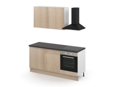 Caisson haut de cuisine Caraway GoodHome blanc H. 72 cm x L. 60 cm