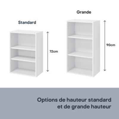 Caisson haut de cuisine GoodHome Caraway Blanc H. 72 cm x l. 15 cm