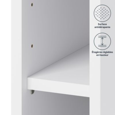 Caisson haut de cuisine GoodHome Caraway Blanc H. 90 cm x l. 15 cm