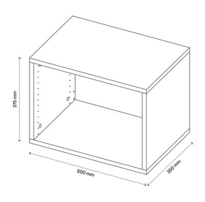 Caisson noir GoodHome Atomia H. 37 x L. 50 x P. 35 cm