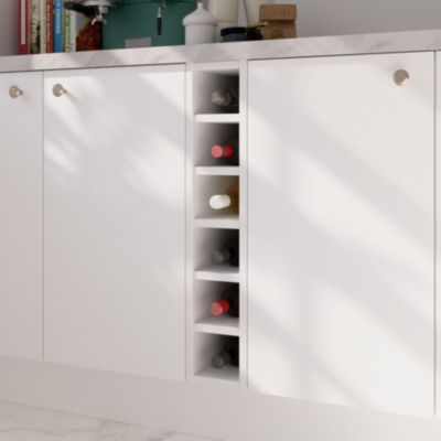 Caisson range bouteilles GoodHome Caraway Blanc H. 72 cm x l. 15 cm