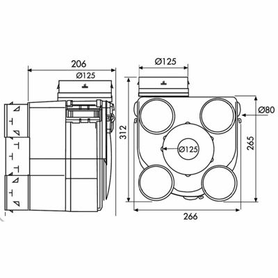 Caisson Vmc Simple Flux Auto Deco 2 604140 - Soler Et Palau