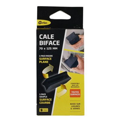 Cale à poncer biface toutes surfaces Gerlon L.12,5 x l.7 cm