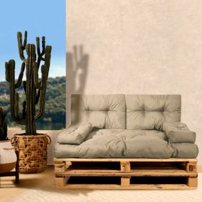 Housse d'Habillage pour Canapé - Sofa en Palette Bois, Salon de Jardin, Intérieur - extérieur, Déperlant, Non imperméable