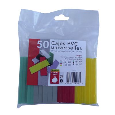 Cales PVC universelles (lot de 50) Acbat