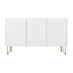 Cali - buffet bas - effet marbre - 144 cm - Best Mobilier