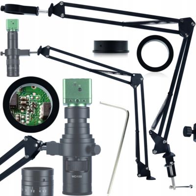 Caméra Microscope Numérique KMNBP-HDMI - Full HD 1080P, Zoom 5X, Set Objectif 100x + Bras Articulé, Planets PRO