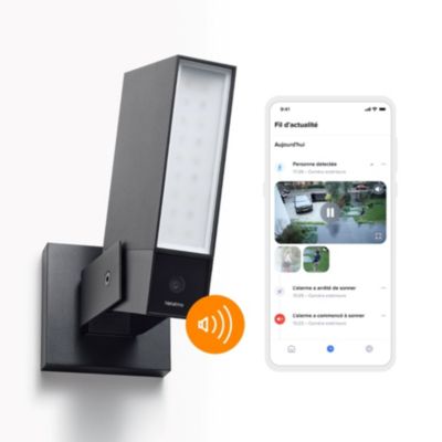 Caméra de surveillance extérieure connectée avec sirène Netatmo 2K 4MP noir