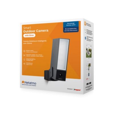 Caméra de surveillance extérieure connectée avec sirène Netatmo 2K 4MP noir
