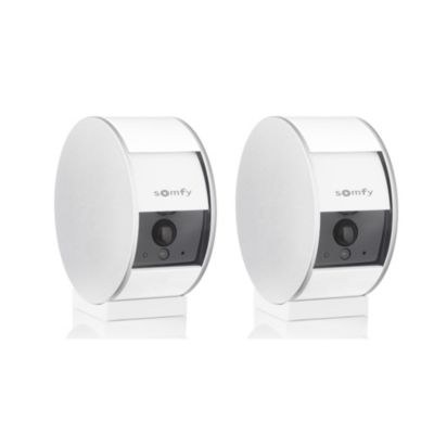 Caméra de surveillance intérieure - Somfy - Volet motorisé - Vision nocturne - Détection de mouvement - Grand angle - Lot de 2