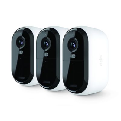 Caméra de vidéosurveillance extérieure Arlo Essential2 2k blanc vendue par 3 pièces