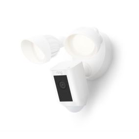 Camera de vidéosurveillance extérieure Ring Floodlight Cam Wired Plus blanc