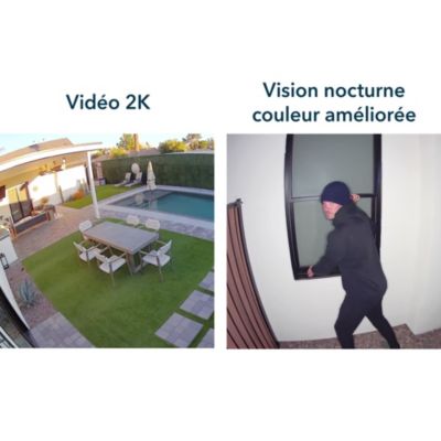 Caméra de vidéosurveillance sans fil Arlo Floodlight Pro3 2K blanche