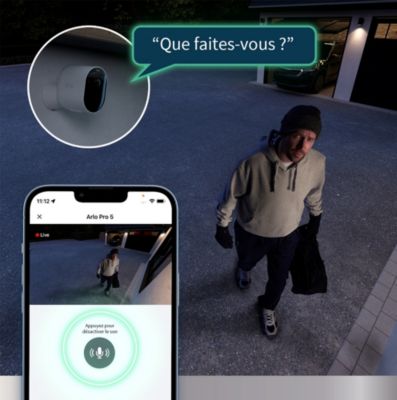 Caméra de vidéosurveillance sans fil Arlo Pro 5 Spotlight, lot de 2