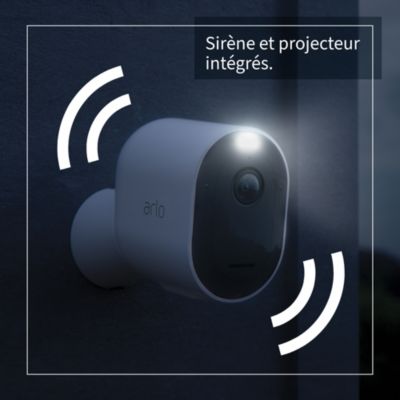 Caméra de vidéosurveillance sans fil Arlo Pro4 2K blanche, lot de 3
