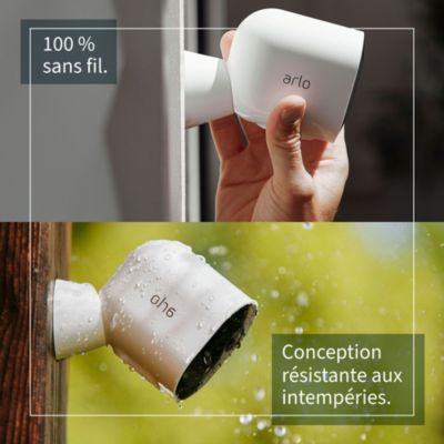 Caméra de vidéosurveillance sans fil Arlo Pro4 2K blanche