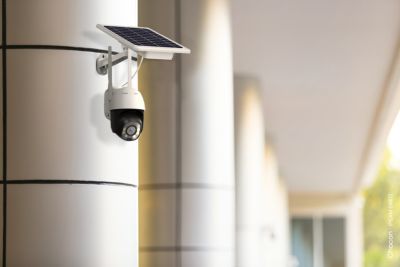 Caméra de vidéosurveillance sans fil extérieure dôme Chacon panneau solaire