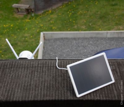 Caméra de vidéosurveillance sans fil extérieure dôme Chacon panneau solaire