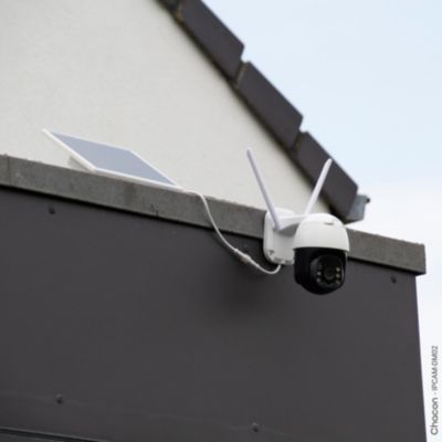 Caméra de vidéosurveillance sans fil extérieure dôme Chacon panneau solaire