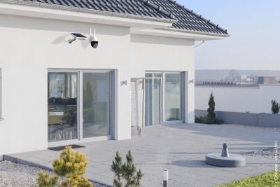 Caméra de vidéosurveillance sans fil extérieure dôme Chacon panneau solaire
