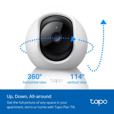 Caméra de vidéosurveillance Wi-Fi panoramique inclinable 2K TC71 TP-Link
