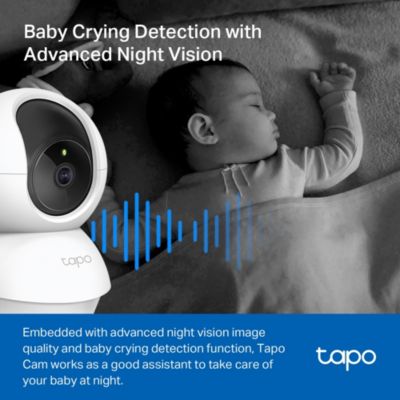 Caméra de vidéosurveillance Wi-Fi panoramique inclinable 2K TC71 TP-Link