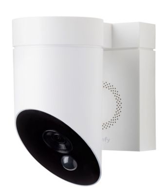 Camera exterieure blanche avec sirene integree Somfy