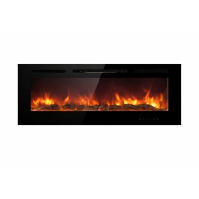 Camino elettrico caminetto da parete a incasso CHICAGO L101,6 x P14 x H54,6