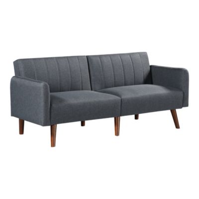 Canapé 2 places convertible Malaa 175 x 70 x 72 cm gris en.casa