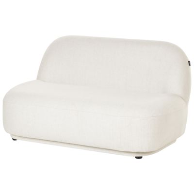 Canapé 2 places LOVBERG Tissu Blanc cassé