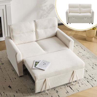 Canapé 2 places,moderne,convertible en lit,dossier réglable,avec grand coussin de dos,compact