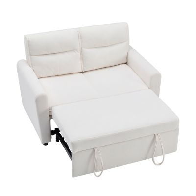 Canapé 2 places,moderne,convertible en lit,dossier réglable,avec grand coussin de dos,compact