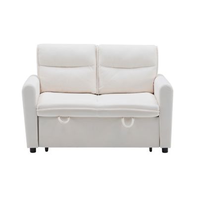 Canapé 2 places,moderne,convertible en lit,dossier réglable,avec grand coussin de dos,compact