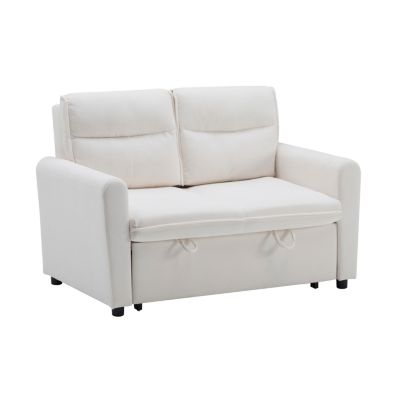Canapé 2 places,moderne,convertible en lit,dossier réglable,avec grand coussin de dos,compact