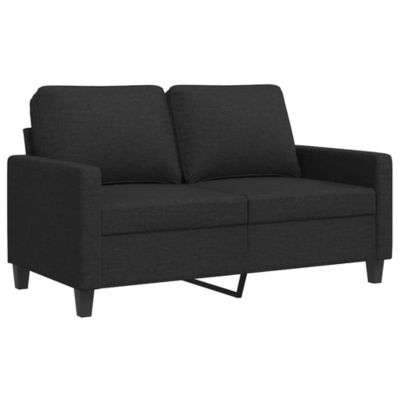 Canapé à 2 places Noir 120 cm Tissu vidaXL