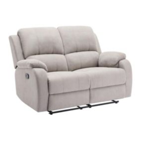 Canapé 2 places relax en microfibre gris clair BRODY