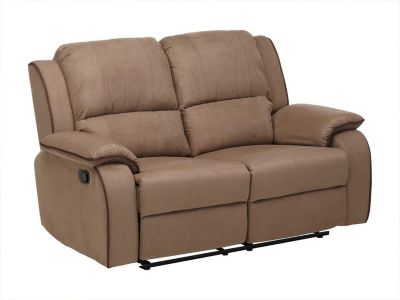 Canapé 2 places relax en microfibre HERNANI - Taupe