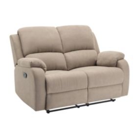 Canapé 2 places relax en microfibre taupe BRODY