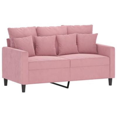 Canapé à 2 places Rose 120 cm Velours vidaXL
