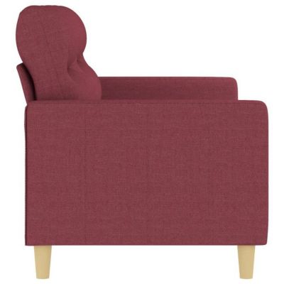Canapé à 2 places Rouge bordeaux 140 cm Tissu vidaXL