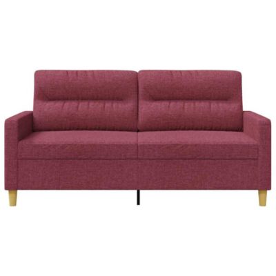 Canapé à 2 places Rouge bordeaux 140 cm Tissu vidaXL