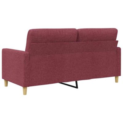 Canapé à 2 places Rouge bordeaux 140 cm Tissu vidaXL