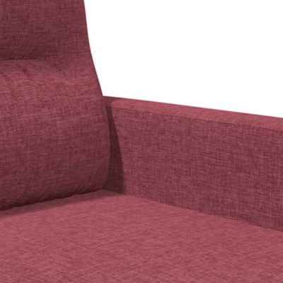Canapé à 2 places Rouge bordeaux 140 cm Tissu vidaXL