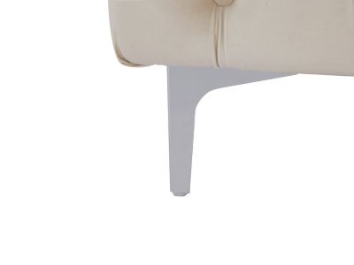 Canapé 3 places, 2 places et fauteuil chesterfield en velours beige EDWINA