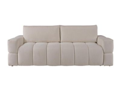 Canapé 3 places convertible en tissu bouclette beige ISSORO II