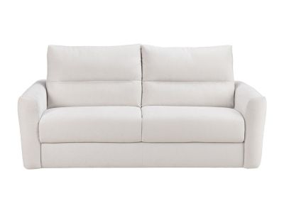 Canapé 3 places convertible express en tissu chenille beige - Couchage 140 cm - Matelas 13 cm DOVENA de Maison Céphy
