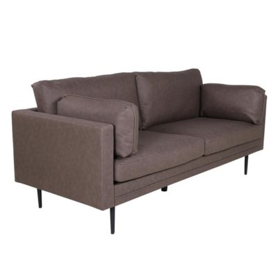 Canapé 3 Places en Microfibre "Boom" 203cm Marron